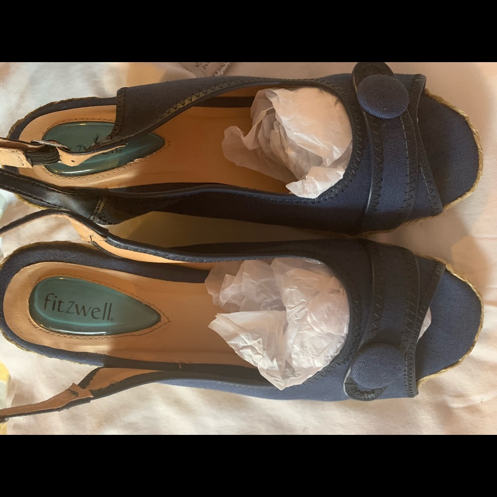 Navy espadrille sandals
